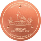 Copper Disc for Bird Bath, 99.9% Pure Copper (Cardinal) | Triple Point Support, Fits Bird Baths & Bowls, Reduces Mineral Buildup, Gift for Bird Lovers, Outdoor Garden Use