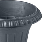 Arcadia Garden Products PL20GY Classic Traditional Plastic Urn Planter Indoor/Outdoor, 10" x 12", Gray