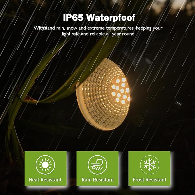 Low Voltage Landscape Lights, 10W 12/24V 2700K Warm White Landscape Lighting, IP65 Waterproof Outdoor LED Spotlight for Garden Yard Tree, 16 Pack with Connectors