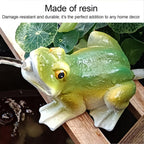 Pond Spitter, Resin Frog Water Spitter Statue, Water Feature Outdoor Fountain, Stylish Ornament for Balcony, Courtyard, Patio and Home Office