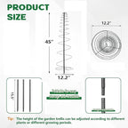 Spiral Trellis for Climbing Plants Outdoor, 45 Inch Tall Heavy Duty Metal Garden Tower, Decorative Plant Support with Anti-Tip Stake,Rustproof for Clematis Pole Beans Cucumber Berry Vines Pots,1 Pack