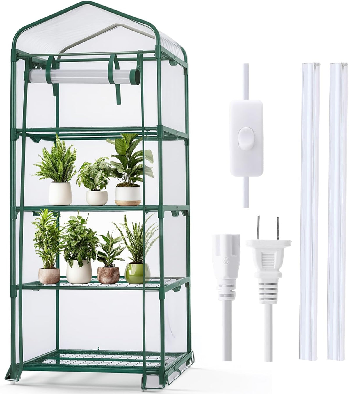 baquler 4 tier mini greenhouse indoor outdoor with, main product view