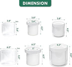 Phoenix Vine 6 Inch 4 Inch Self Watering Planter, White Terracotta Clay Pots with Glass Reservoir for Indoor Plants, Herbs, Flowers, 52-B-G-46