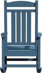 KINGYES HDPE Rocking Chairs Outdoor, Patio Rocking Chairs with 330lbs Support, Smooth Porch Rocker for Deck Lawn Yard, Navy