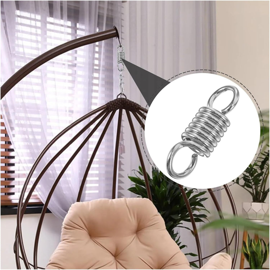 Hammock Chair Spring 2 Pcs Swing Fixing Spring Heavy Duty Metal Compression Hammock Chair Suspension Patio Replacement Springs