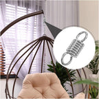 Hammock Chair Spring 2 Pcs Swing Fixing Spring Heavy Duty Metal Compression Hammock Chair Suspension Patio Replacement Springs