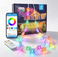 100FT Smart Permanent Outdoor Lights Eaves String | IP67 waterproof, APP & remote control, LED roofline lighting for Christmas and daily decor