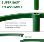 12Packs Plant Support Stakes Half Round Plant Stakes for Indoor Plants, Stackable 3 Tier Garden Flower Support, Plant Cages for Tomato,Monstera, Peony, Hydrangea, Climbing Plants