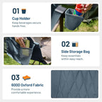 TIMBER RIDGE Hammock Camping Chair with Adjustable Backrest, Heavy Duty Folding Hammock Chair Supports 300lbs, Portable Hammock Chair for Camping, Travelling and Patio, Blue 2 Pack