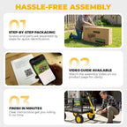 sekey 12 cu ft steel garden cart, 1600 on a desk or shelf