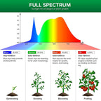 SANSI LED Grow Light Bulbs 2-Pack, 10W Full Spectrum, E26 Base, 4000K | 150 Watt Equivalent, Optical Lens for High PPFD, 4000K Natural Daylight, Par20 Grow Bulbs For Indoor Growing Seed Starting