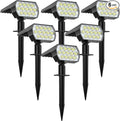 WELALO Solar Spot Lights Outdoor, [6 Pack/65 LED/3 Modes] Solar Landscape Spotlights, Solar Powered Christmas Halloween Lights, IP68 Waterproof Wall Lights for Walkway Yard Garden Driveway(Cool White)