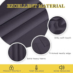 NICETOWN Kitchen Short Blackout Curtain and Drape - Thermal Insulated Solid Grommet Blackout Panel for Patio Bedroom Living Room (Single Panel, 52 inches by 45 inches, Greyish Purple)