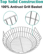 Charcoal Ash Basket for Large Big Green Egg Grill | Basket for Kamado Classic, Pit Boss, Louisiana Grills, Primo Kamado and Large Grill Dome, Stainless Steel