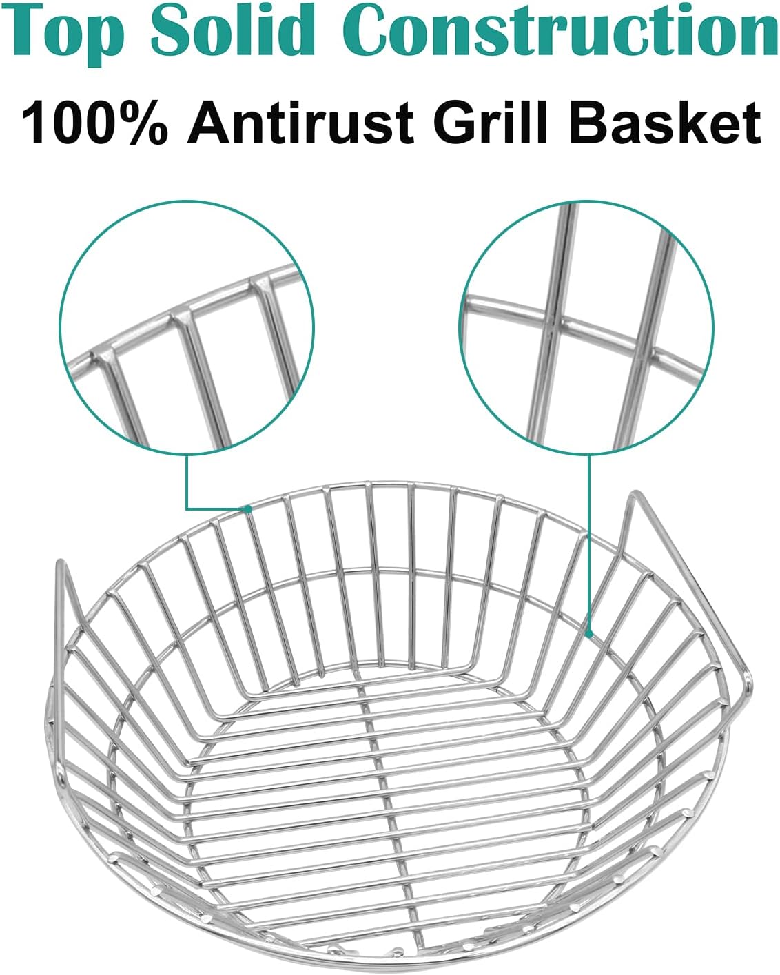 Charcoal Ash Basket for Large Big Green Egg Grill | Basket for Kamado Classic, Pit Boss, Louisiana Grills, Primo Kamado and Large Grill Dome, Stainless Steel