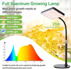 2026 Tabletop Grow Lights for Indoor Plants, Seed Starting, Bonsai, 4/8/12/16/20H Timer, 25 Watt Power Draw, Bright Enough Like A Small Sun, Daisy Chain Function, 16"-24" Height Adjustable