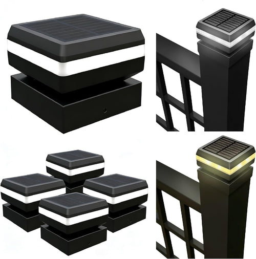 solar post cap lights, warm white & cool, main product view