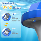 Pool Thermometer Swimming Floating | Digital Water Thermometer Sensor | Solar Powered | Easy Read | Anti-Fog, for Hot Tub, Spa & Ice Bath