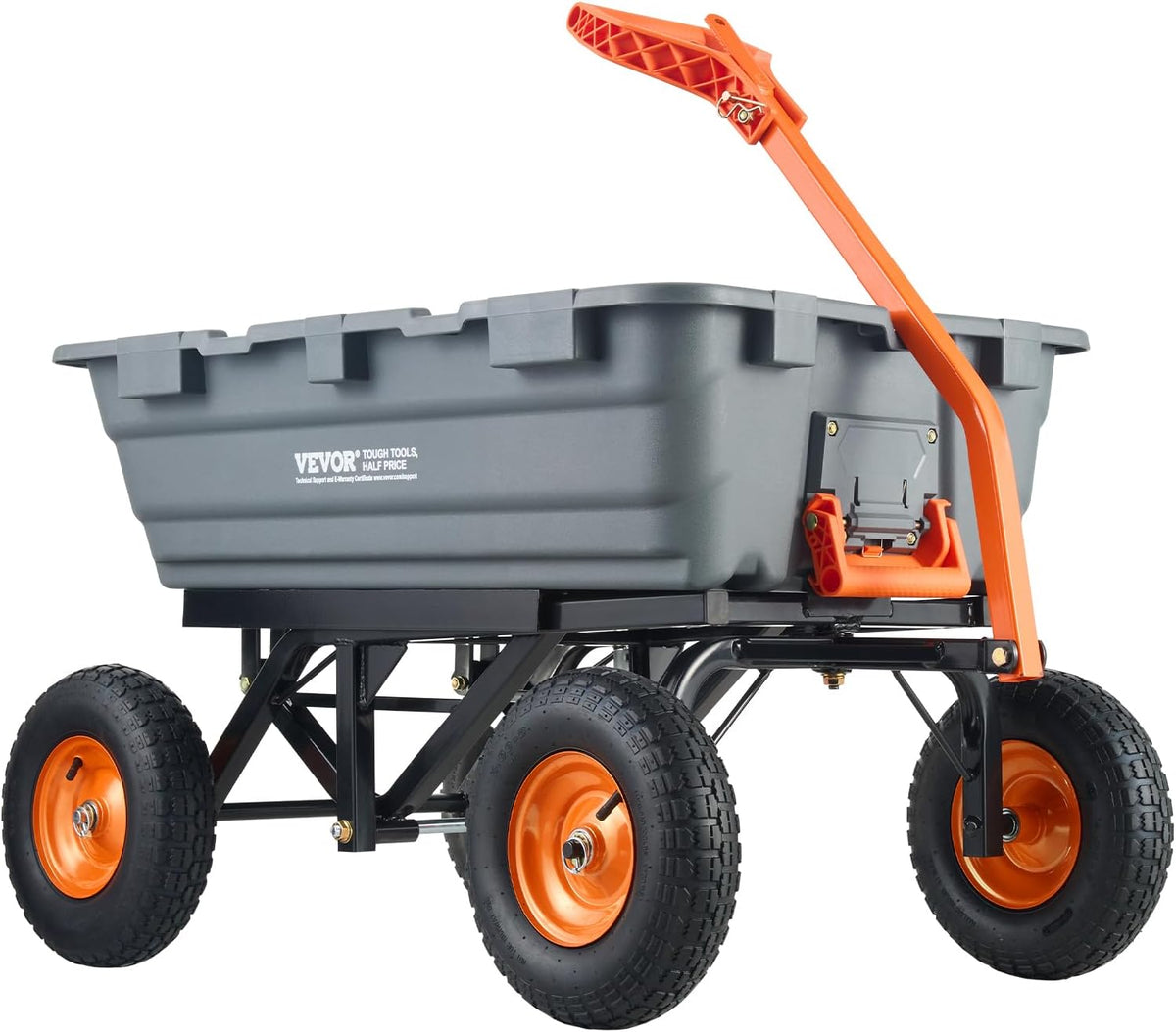 vevor 1500lbs poly garden dump cart wheelbarrow wagon, main product view