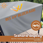 Universal Pergola Replacement Canopy Outdoor Canopy Shade Cover Waterproof Shade Top Cover for Outdoor Patio Porch Backyard(12 x 9 ft,Gray)
