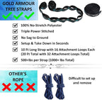 Gold Armour Camping Hammock - XL Double Hammock Portable Hammock Camping Accessories Gear for Outdoor Indoor with Tree Straps, USA Based Brand (Sky Blue and Lime Green)