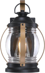Westinghouse 61391EC Canyon Craftsman-Style One Light Outdoor Wall Fixture with Dusk to Dawn Sensor, Heirloom Brass Finish, Clear Glass