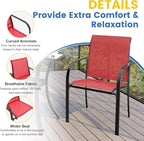 VICLLAX Patio Table and Chair Set of 10, All Weather Metal Round Outdoor Dining Furniture Set-59.9" Round Outdoor Table and Chairs, Black Tabletop