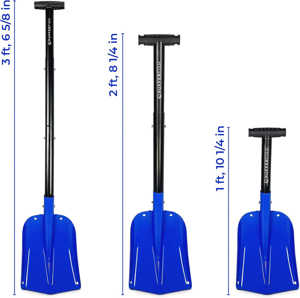 pufferfish really big sand shovel - lightweight collapsible, side view