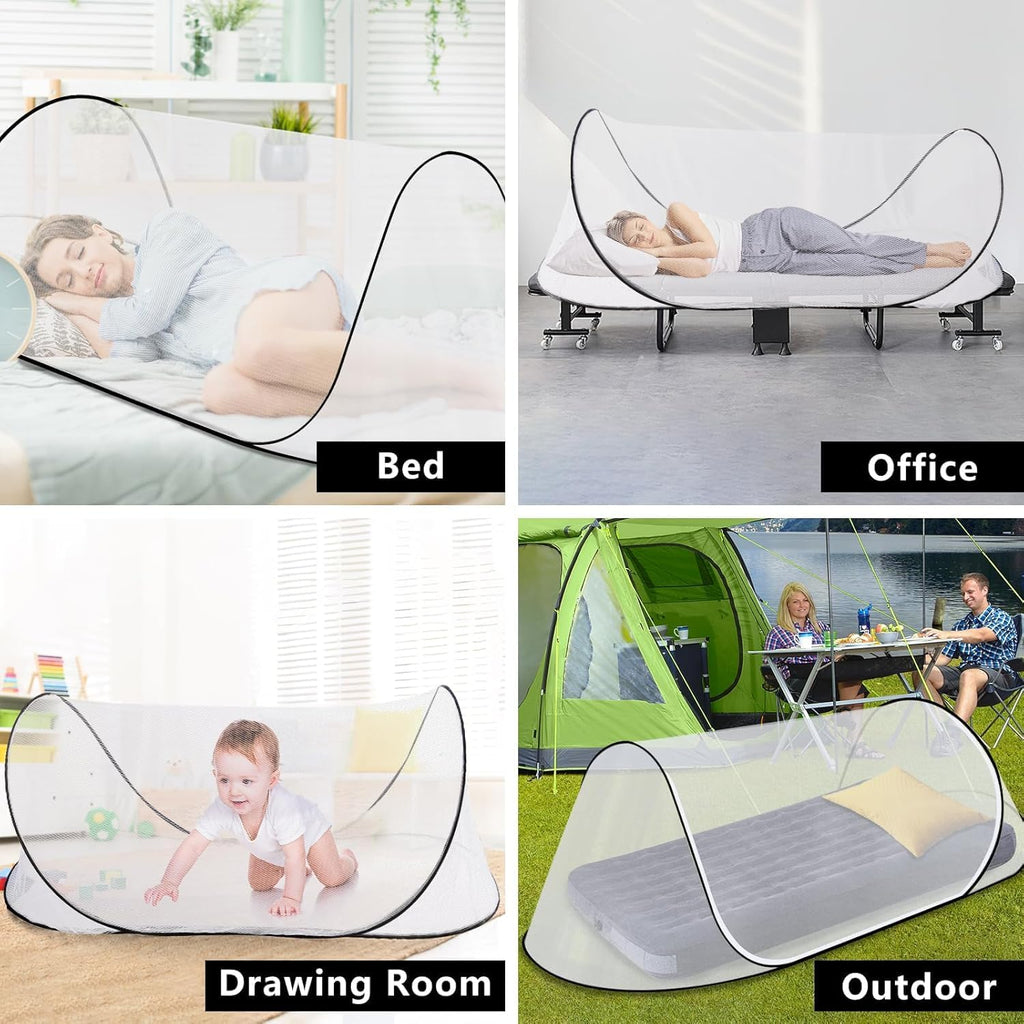 78*31*23 inch large pop up mosquito net, portable showing dimensions