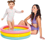 Intex: Inflatable Baby Pool - Sunset Glow - 34"x10", 3 Color Rings, Outdoor & Backyard, Water Splash Kiddie Pool, Soft & Durable, Toddlers-Kids Age 1+