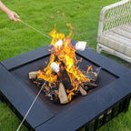 econook 32 inch square outdoor fire pit table, package contents