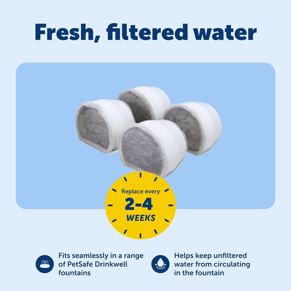 PetSafe Drinkwell Pet Fountain Replacement Carbon Filters, (Pack of 48)
