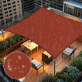 Artpuch Waterproof Sun Shade Sail, 8'x10' Rust Red Rectangular, UV Resistant Rain Canopy, Curved Edges Shade Cloth for Outdoor Patio, Deck, Yard