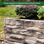 Raised Garden Bed Tan/Brown Ledgestones Composite Polyurethane Natural Look Stone Garden Planter Box (6-Pack)