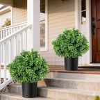 enven set of 2 artificial boxwood topiary trees, main product view