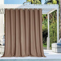 NICETOWN Sliding Door Curtain for Patio Extra Wide, Grommet Top Thermal Insulated Blackout Big Door Blind for Sunroom/Pavilion/Patio, Room Divider Drape, Tan, 1 Piece, 120" Wide by 108" Long