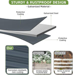 4x2x2ft (2 Pack) Raised Garden Bed - Galvanized Deep Root Planter Boxes Outdoor with Wing Nuts and Safety Edges for Gardening Vegetables, Flowers, Herbs, Succulents - Gray