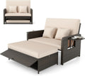 ldaily moccha outdoor daybed, wicker loveseat sofa set, main product view