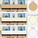 LOVE STORY Custom Size 3'x31' Butter Cream Balcony Privacy Screen,UV Block Privacy Fence Screen,90% Shield for Outdoor Pool Garden Apartment Railing