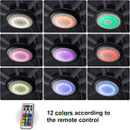 PURPLE LEAF Patio Umbrella Light with Remote Control for Outdoor Use | Wireless Remote Control, 12 colors & 3 modes, Easy Clamp-on, USB Rechargeable with Charge, Match Any Party Mood