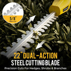 20V Cordless Pole Hedge Trimmer, 15 Ft Reach, 2 x 4.0Ah Batteries | 20V Power with 2x4Ah Batteries, 9" Hedge Blade & Grass Shear, Multi-Angle Head, Up to 2800RPM for Shrubs and Lawn Edges