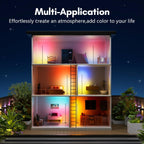 bright led rgb+ic corner floor lamp with app, side view