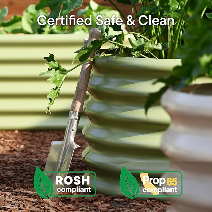 4-Pack 18” Tall Galvanized Raised Garden Beds – Small Space Garden Layout, Fits 170 Sq Ft Yard or Patio, 10x2x1.5 & 6x4x1.5 ft Metal Planter Box for Compact Outdoor Gardening-Brooklyn Grey