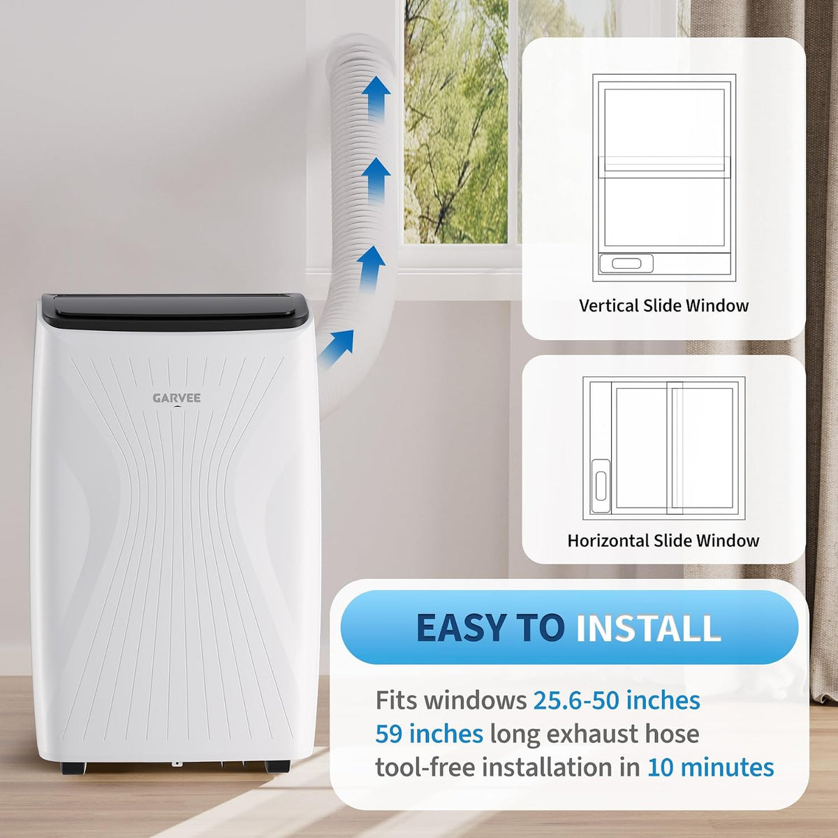 14,000 btu portable air conditioner, 4-in-1 portable ac on a desk or shelf