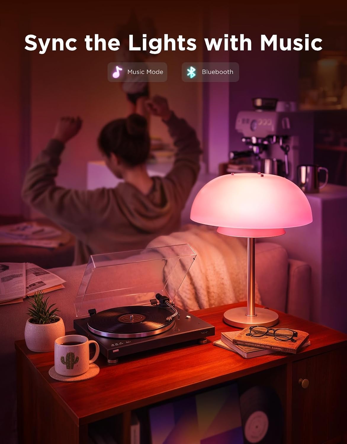 govee smart light bulbs, a19 color changing light, close-up detail
