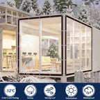 clear waterproof tarp heavy duty 7x12ft-2p,90% transparent vinyl shown in use