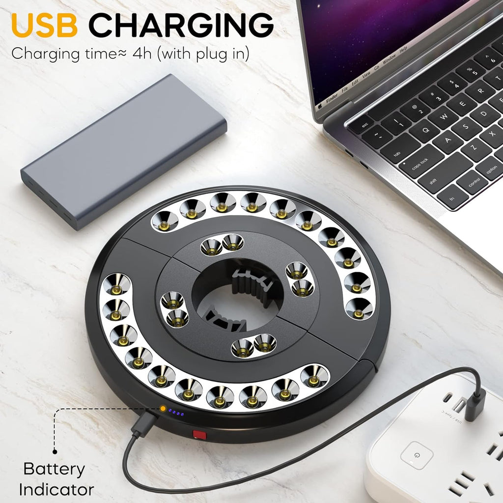 Eletorot Patio Umbrella Lights-Rechargeable Outdoor Lights for Patio Decor | Patio Table Pole Light 28 LED 3 Lighting Modes, Patio Lighting Pool Accessories, Backyard Decor, BBQ, Garden, Camping