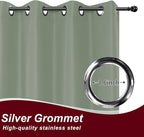 HolidayIdeas Grommet Outdoor Curtains for Patio Waterproof 8 Pcs All Weather Balcony Outside Curtains for Apartments, Gazebo, Pergolas, Porch, 54x108 Inch, Sage Green