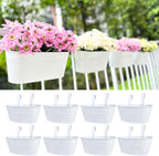 lalagreen outdoor rail planter (9.8 in, 8 pack), main product view