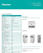 hisense portable air conditioner 6,000 btu cooling dehumidifier on a desk or shelf